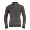 Bispen Wool Zip Neck, Ink