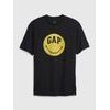 GAP 514073-01 Tričko GAP × SmileyWorld® Černá