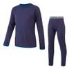 SENSOR MERINO AIR SET children's long sleeve shirt + underpants blue/wine stripes