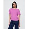778377-03 Lněné crop tričko Fialová