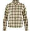Övik Boxy Flannel Shirt W Green-Chalk White