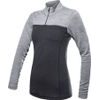 MERINO BOLD dámské triko dl.rukáv zip anthracite/cool gray