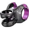 Plus 35 Stem | 50mm Length | 0 Rise | Black with Eggplant Clamps