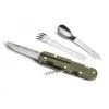 BIVOUAC ARMY GREEN HANDLE - TEXTILE POUCH - FORK and SPOON