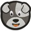 Velcro badge Dog - grey