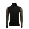Hiking Crew Neck shirt, Man Jet Black / zelená/ Dill