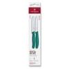 Swiss Classic, tomato & table knife, 2pcs, 11cm, wavy, green, box