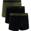 M UA Perf Cotton 3in - 3pk BLK/GRN
