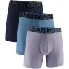 M UA Perf Tech Mesh 6in - 3pk blue/grey