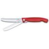 Swiss Classic, picnic knife, 11cm, wavy, red, box