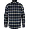 Övik Heavy Flannel Shirt M Dark Navy-Buckwheat Brown