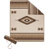 Geometric pattern wool blanket 200 x 150 cm