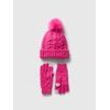 Dětský set šály a čepice Růžová