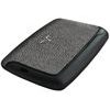 Card Case PEARL - leather Silver Stone
