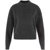 Övik Solid Jacquard Knit W Dark Grey