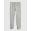 842412-00 Dětské tepláky joggers logo french terry Šedá