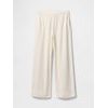 Lněné kalhoty Wide Bílá
