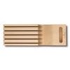 In-drawer knife holder, beechwood, empty