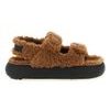 SHEARLING SANDAL, COGNAC