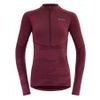 Standal Merino Shirt Zip Neck Wmn, Beetroot