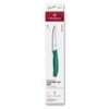Swiss Classic, steak & pizza knife, 6pcs, 11cm, wavy, green, box
