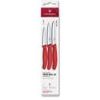 Swiss Classic, paring knife set, 3pcs, straight/wavy, red, box