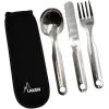Stainless Steel Cutlery Set with Neoprene Cover Lunar Silver