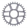 Helix Race | Chainring | Direct Mount | 30T | 52/55mm Flip Flop | Shimano/SRAM 11/12s Chain Compatible | Silver