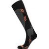 Merino ski socks, black/orange