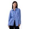799379-03 Oversize popelínová košile s logem Big Shirt Tmavě modrá