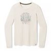 SMARTWOOL W FLORAL TUNDRA GRAPHIC LONG SLEEVE TEE, almond heather