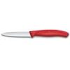 Swiss Classic, paring knife, 8cm, wavy, pointed tip, red