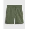 853019-01 Dětské kraťasy s pružným pasem Zelená