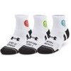 UNDER ARMOUR Perf Tech Nvlty 3pk Qtr, White / White / Black