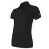 SENSOR MERINO ACTIVE POLO women's shirt neck sleeve black