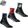 PONOŽKY 3-PACK RACE LITE HAND, černá/červená/tm.modrá