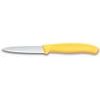 Swiss Classic, paring knife, 8cm, wavy, pointed tip, yellow
