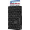Wallet Click & Slide Coin Pocket - leather Diagonal Carbon Black