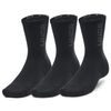 UNDER ARMOUR 3-Maker 3pk Mid-Crew, black