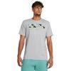 UNDER ARMOUR Colorblock Wordmark SS, Mod Gray / Black