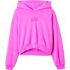 Oversize crop mikina s logem, Růžová