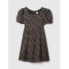 Dětské květované šaty Černá
