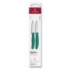Swiss Classic, paring knife, 2pcs, 8cm,straight,pointed,green,box