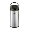 Glass thermo can with pump 1,9 l metallic grey