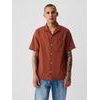 855348-21 Lněná košile Červená