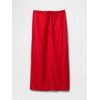 Lněná midi sukně Červená