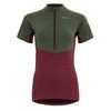 Standal Merino Tee Zip Neck Wmn, Beetroot