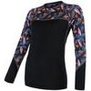 MERINO IMPRESS dámské triko dl. rukáv černá/floral
