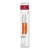 Swiss Classic, paring knife, 2pcs, 8cm, straight, pointed tip, orange, box