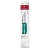 Swiss Classic, paring knife set, 2pcs, straight/wavy, green, box